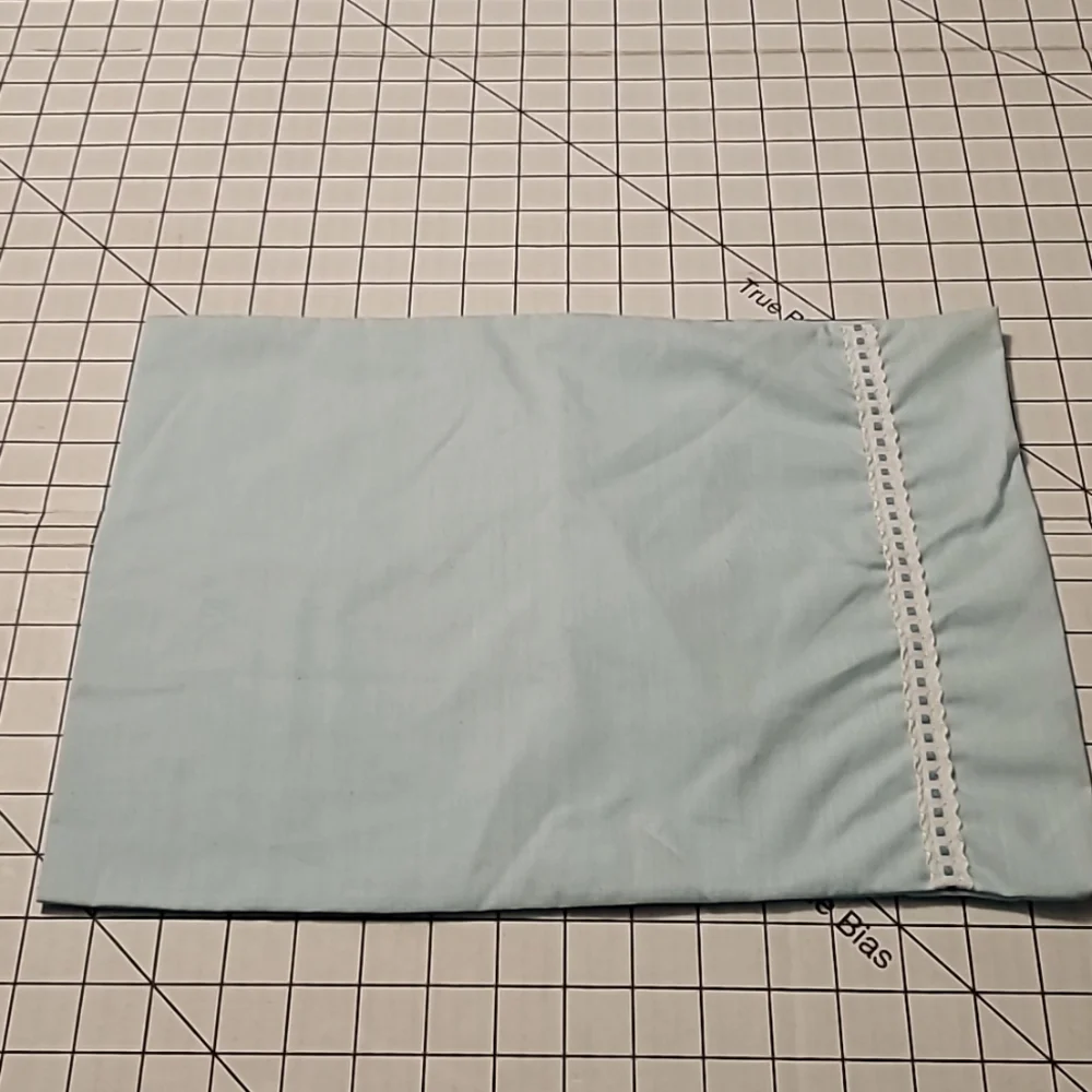 Vintage Light Blue with Ribbon Pillow‎ Cover Preloved